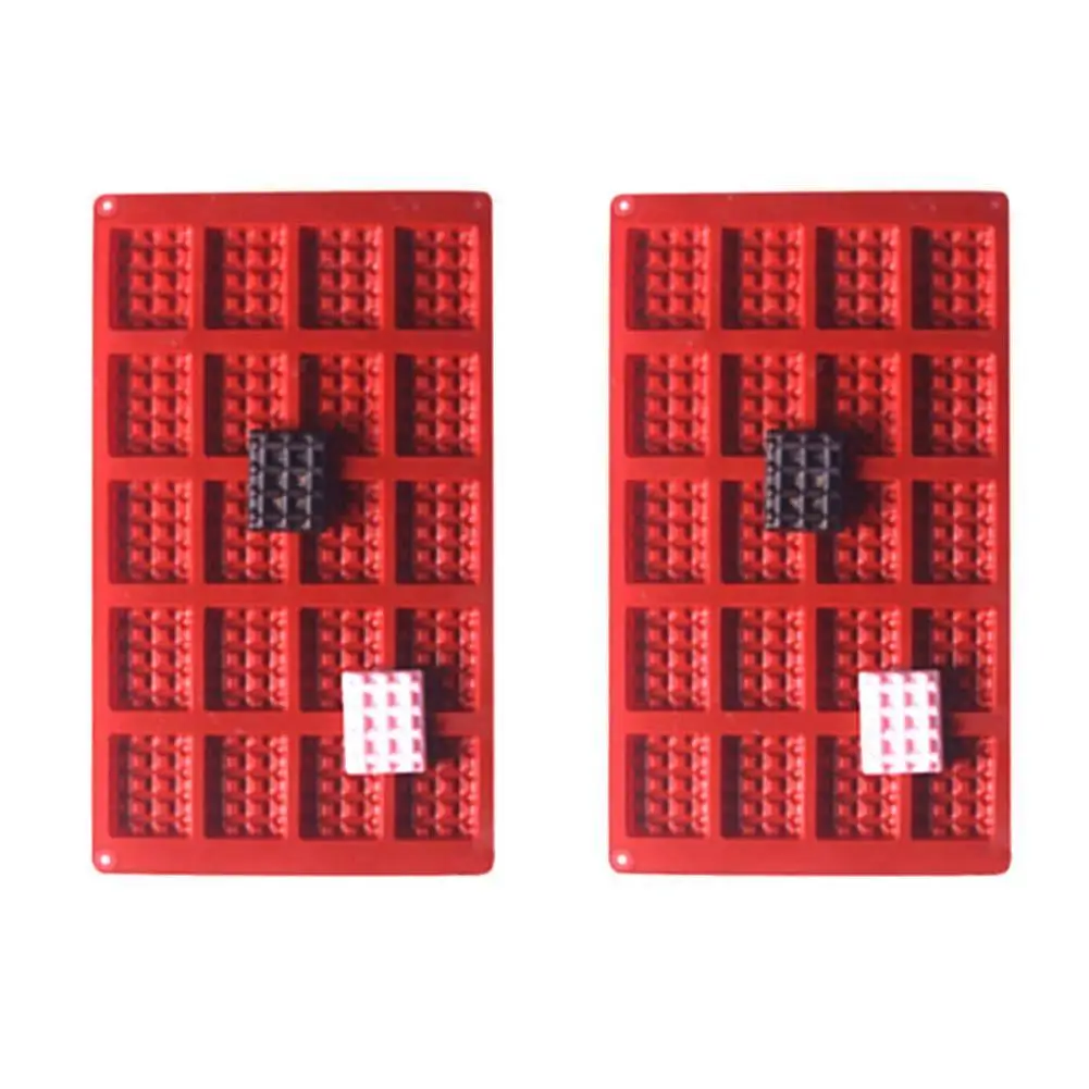 

Waffle Biscuit Mould Homemade Cookie Mold Ice Cube Bakeware Candy DIY Bake Handmade Baking Cake Silicone Chocolate Jellie C W7W6