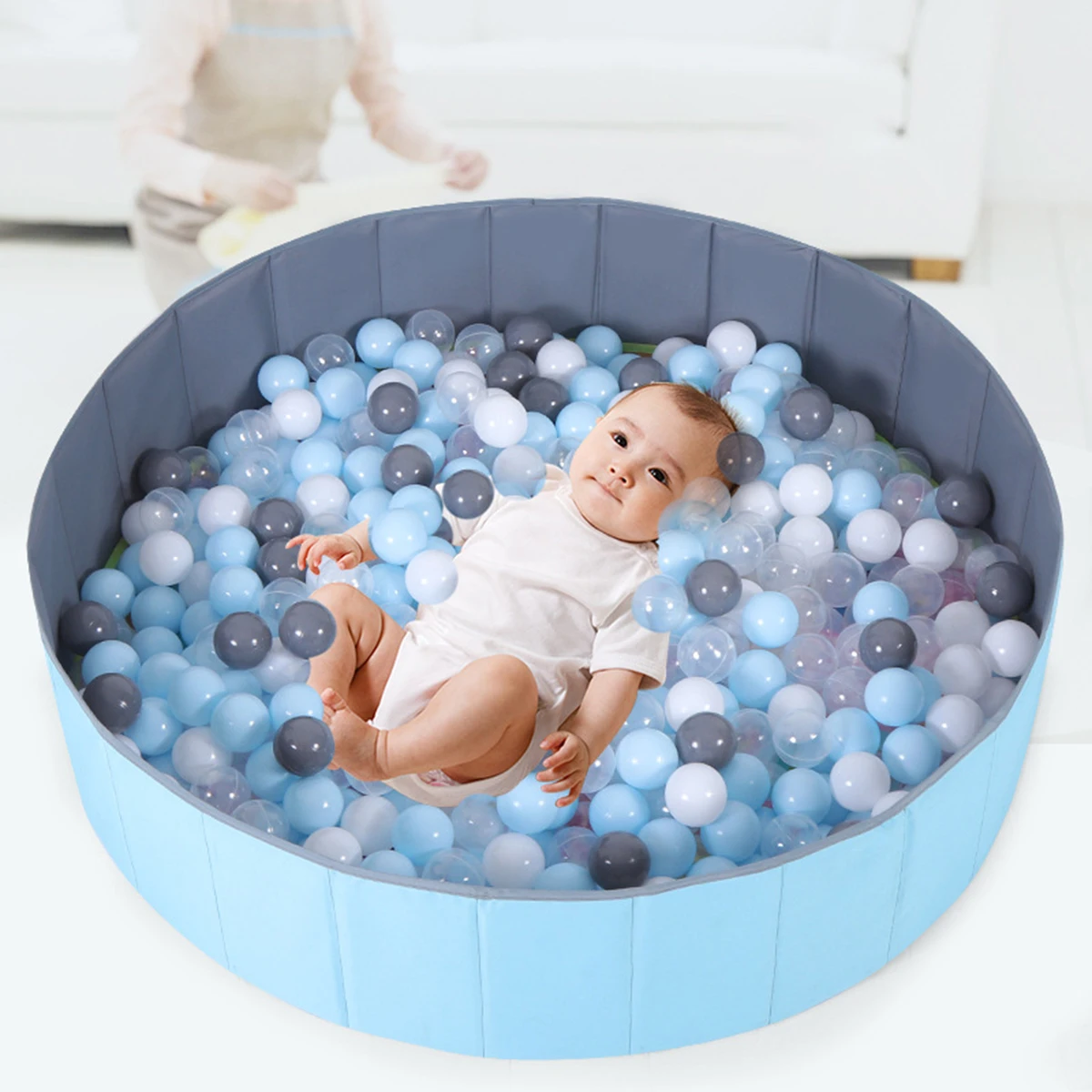 

Kids Playpen Ocean Ball Pit Baby Pool Infant Sponge Children's Playpen Soft Round Colorful Ball Pits Baby Fence Room Decor