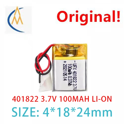 

401822 3.7V 100mah polymer lithium heart rate meter blood glucose meter luminous doll battery with protection board monitoring m