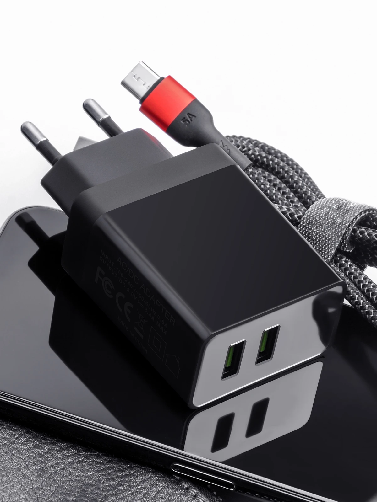 GUUGEI USB зарядное устройство Quick Charge 2 USB адаптер зарядное устройство для телефона светодиодный дисплей дорожное быстрое зарядное устройство Зарядка ЕС вилка настенное зарядное устройство