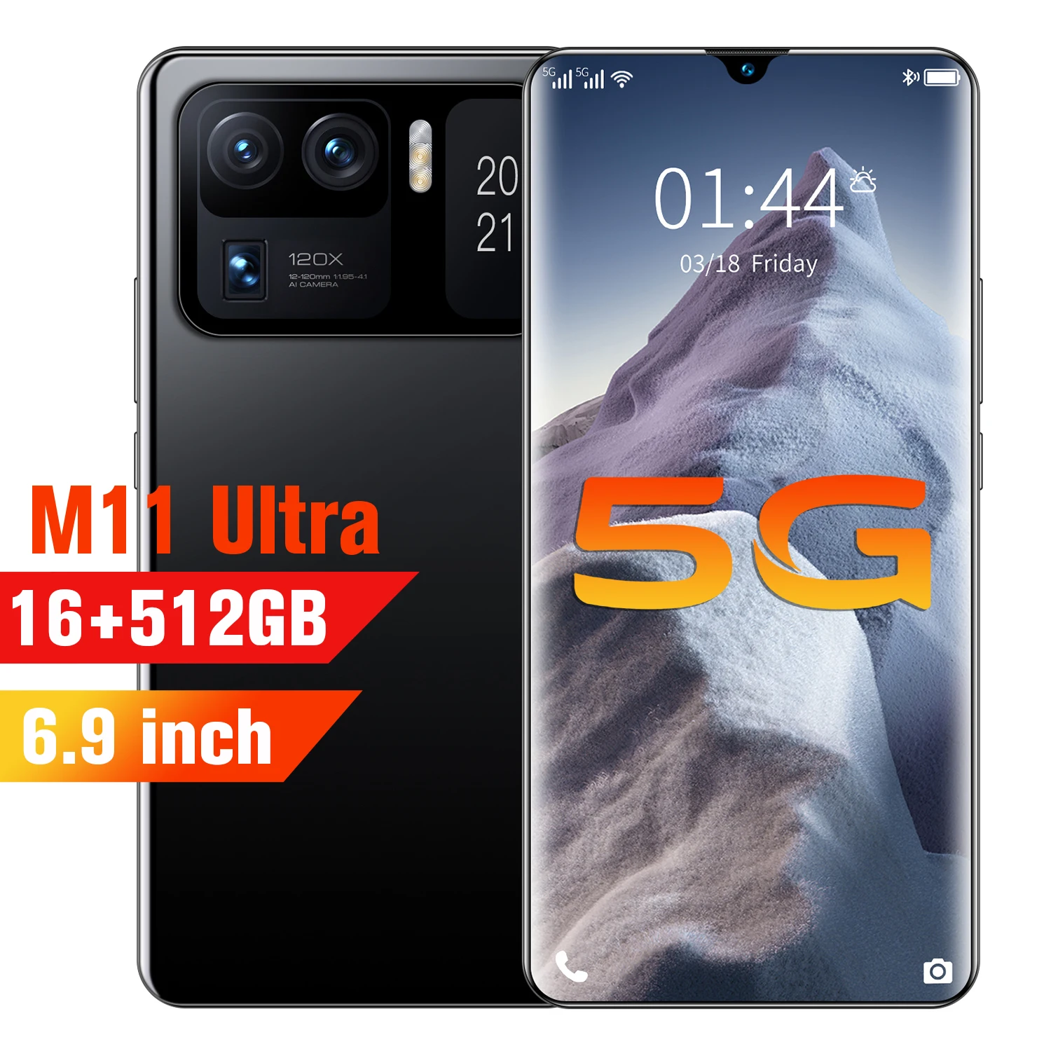 

XIAOM11 Ultra 7.0 Inch 16GB+512GB 32MP+64MP 10 Core Face ID 7200mAh Smartphones MTK6893 Dual SIM+Micro SD 5G Mobile Cell Phone