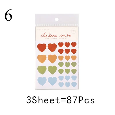 14 76 шт милые одноцветные наклейки s Kawaii Dot канцелярские наклейки s Бумажные Клейкие наклейки для детей DIY Скрапбукинг принадлежности для альбома - Цвет: 14
