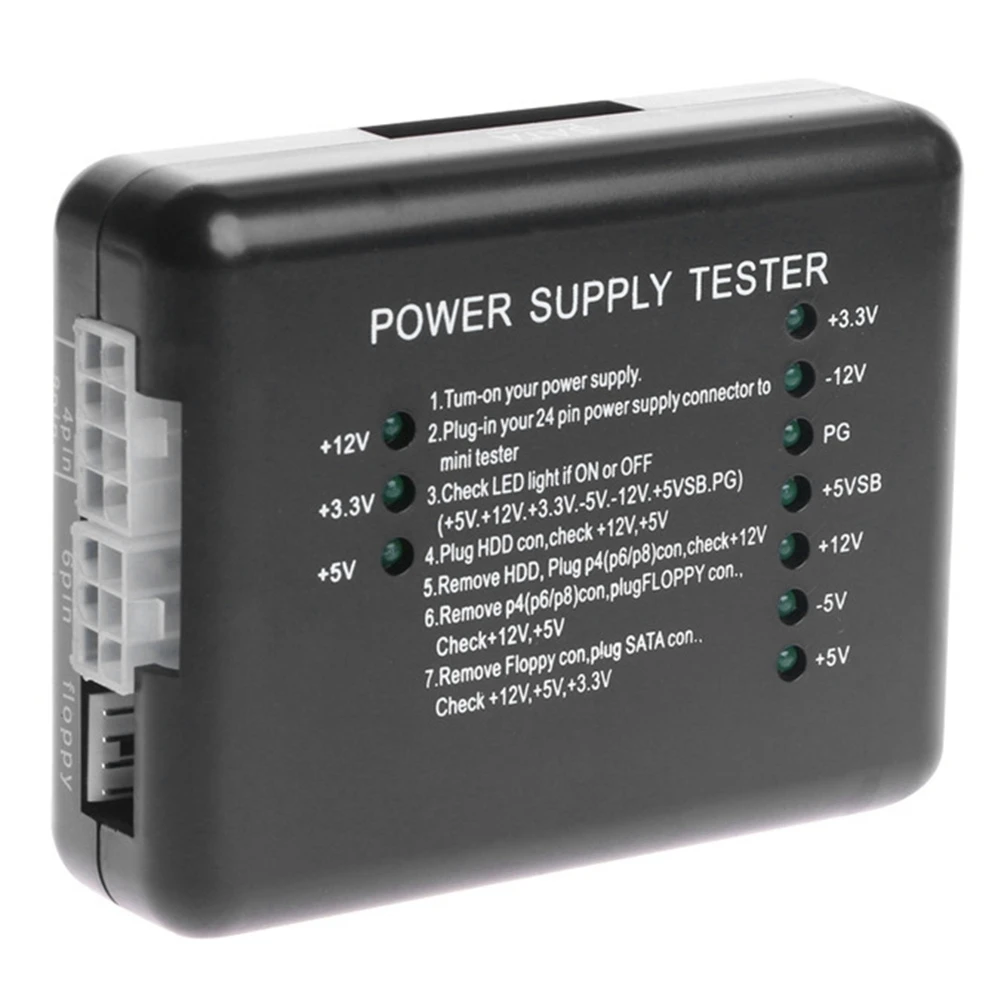 Тестер блока питания для ПК 20-24 контакта тестер светодисветодиодный PSU ATX SATA HDD