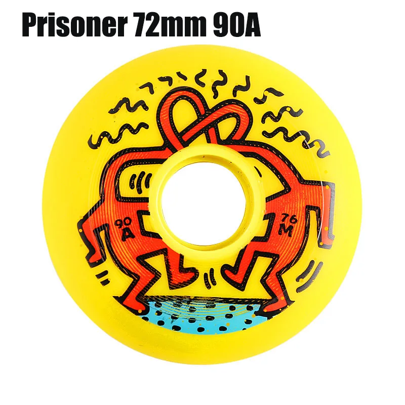 Prisoner 72mm 90A 4 шт. качественные PU раздвижные колеса для роликовых коньков использовать для роликовых коньков скутер скейтборд колеса 85A 83A 90A 72 76 80 мм дропшиппинг - Цвет: Prisoner 72mm 90A