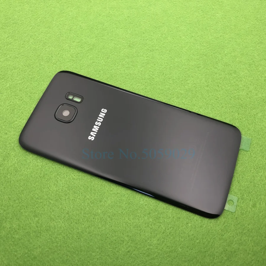 Для SAMSUNG Galaxy S7 G930 SM-G930F S7 Edge G935 G935F Задняя стеклянная крышка батарейного отсека задняя дверь Корпус Задняя стеклянная крышка