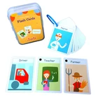 Детская обучающая карта Монтессори для изучения английских слов карточка для познавательных образовательных игр детская картинка запоминание Подарочные игрушки для детей
