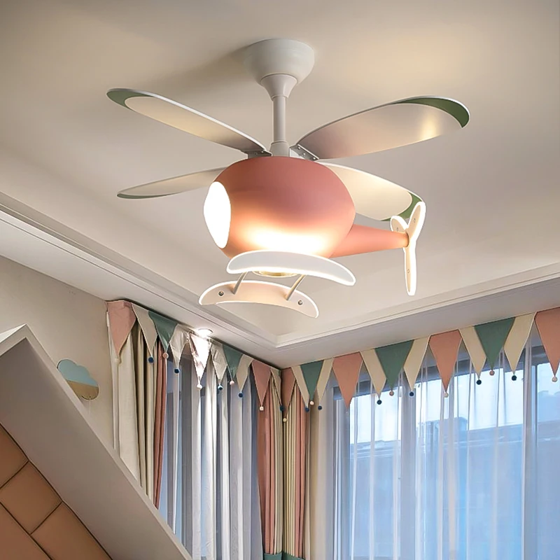 Скандинавская Светодиодная лампа для детской комнаты с потолочным вентилятором
