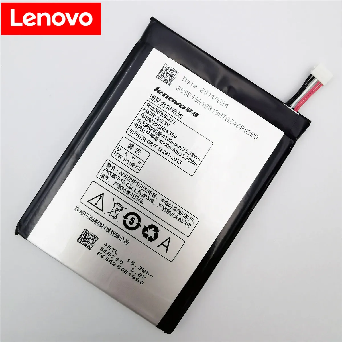 100% Original Lenovo P780 Battery BL211 4100MAh Replacement For Smartphones Batteries | Мобильные телефоны и аксессуары