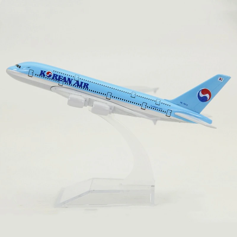 1:400 масштаб 16 см корейский воздушный автобус A380 сплав металлический самолет