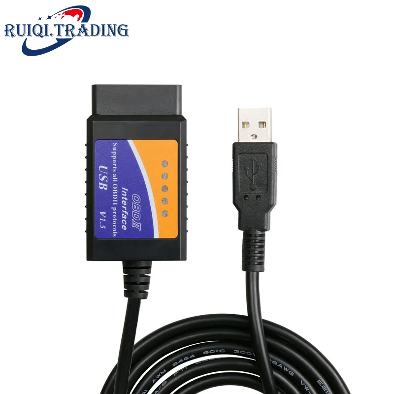 Автомобильный считыватель кодов OBD/OBDII OBD2 сканер ELM327 USB автомобильный