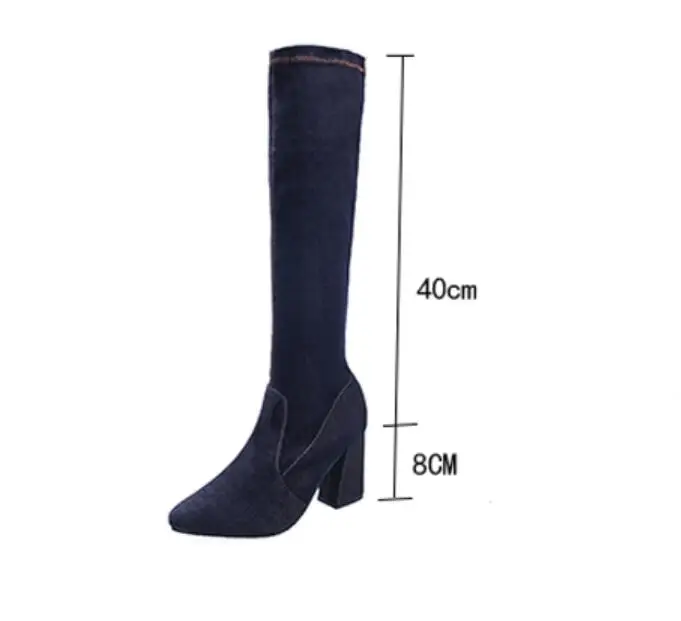 Женские сапоги до колена зимняя обувь женские высокие Bota Feminina на шнуровке