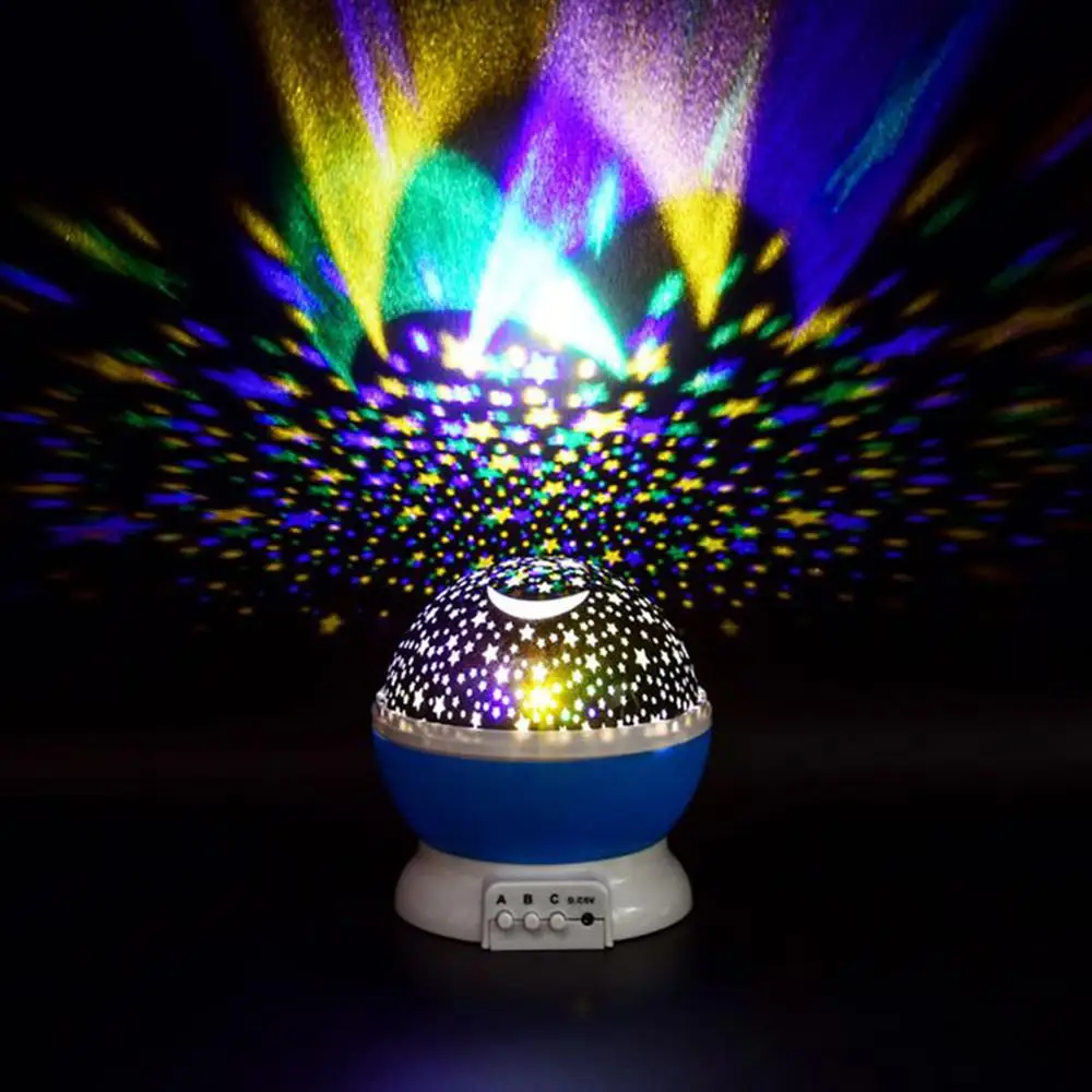Светодиодный ночной Светильник звездного неба вращающаяся на 360 градусов Лампа с