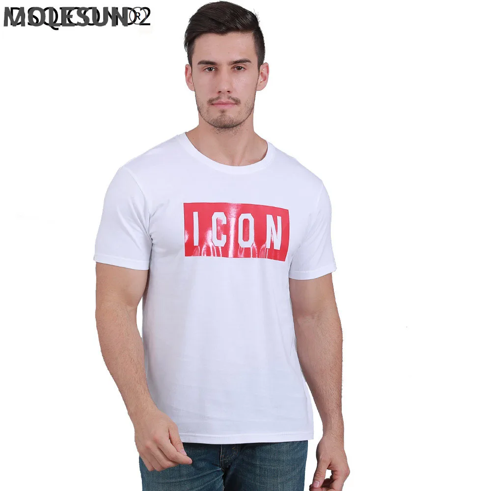 

Мужская хлопковая футболка с круглым вырезом, с коротким рукавом