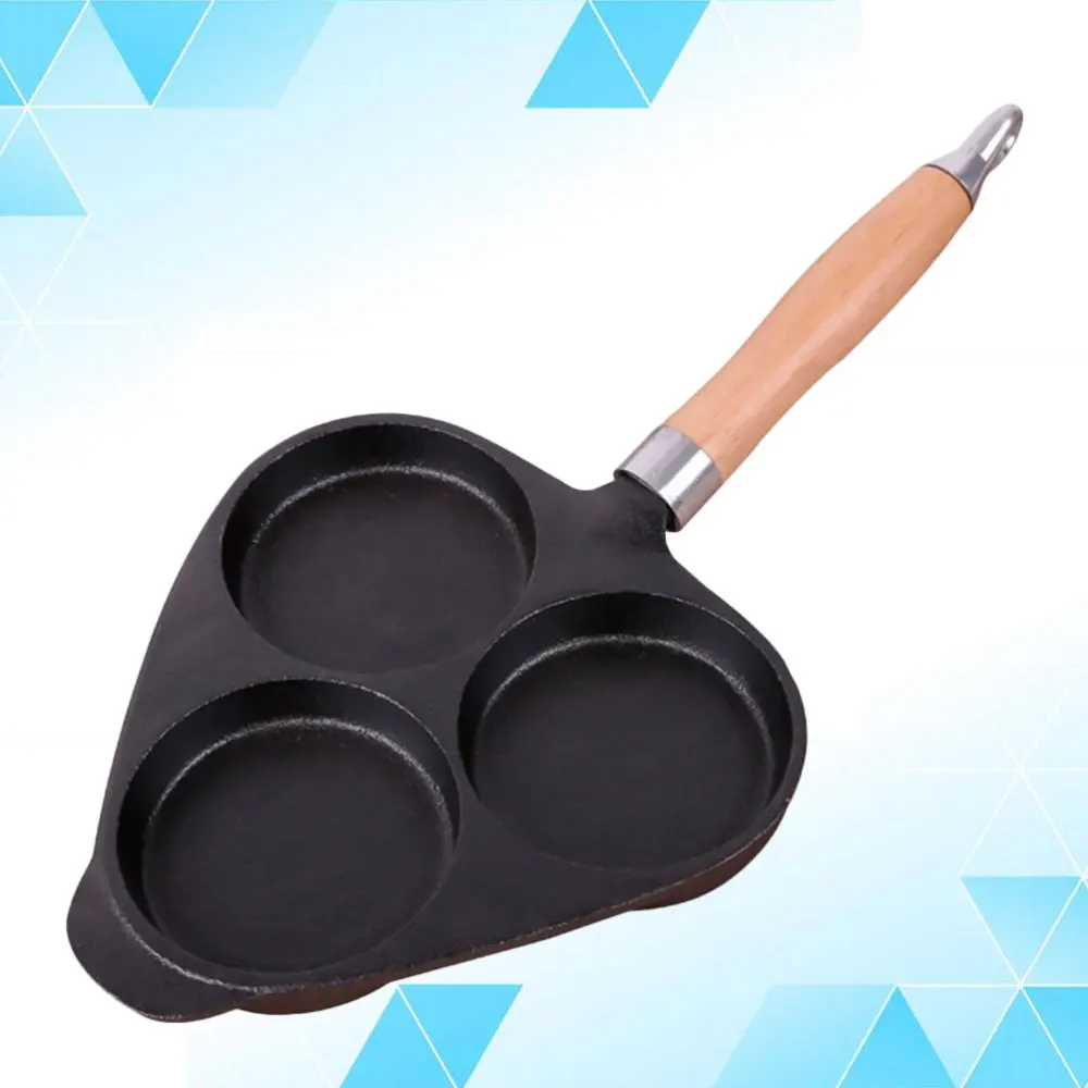 1 шт. мини омлет с 3 отверстиями жареная сковорода для яиц антипригарная