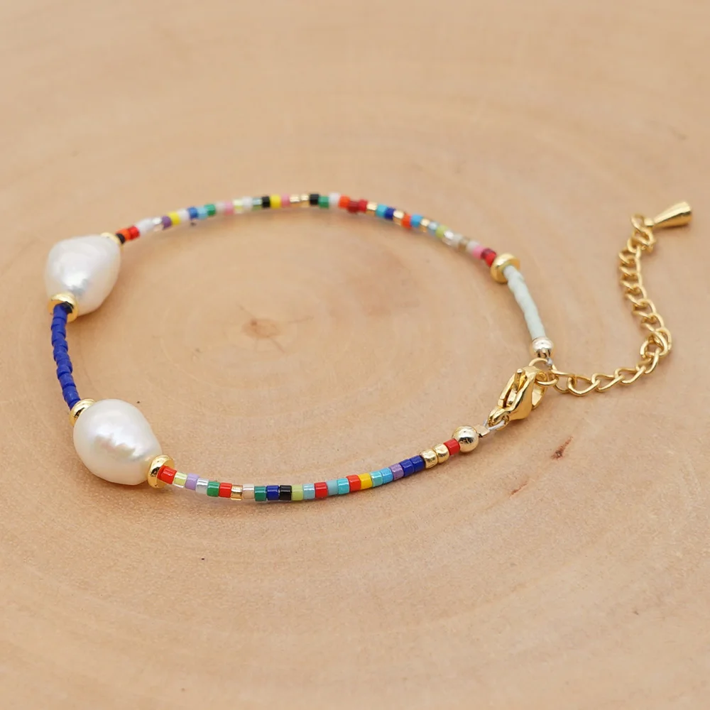 Браслет Go2Boho с пресноводным жемчугом женский браслет Миюки ремешок на руку в