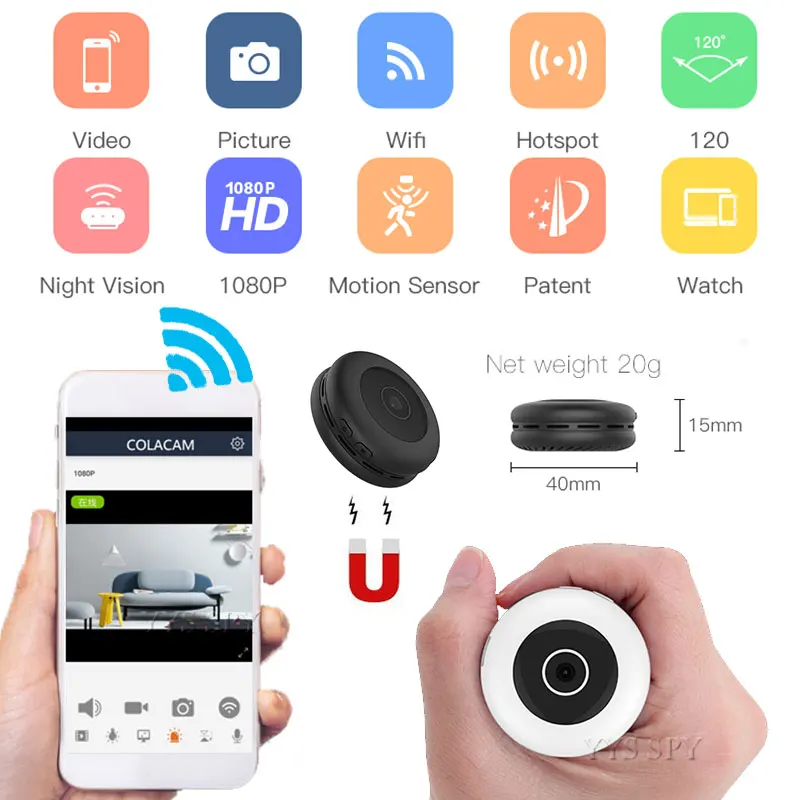 Мини камера HD 1080P Wi Fi Espia магнитная микрокамера Espion ночное видение датчик движения