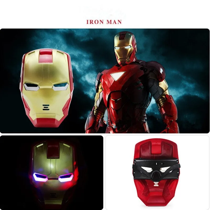 100pcs/lot Led Batman Masks Spiderman America Captain Iron Man Hulk Star Wars Mask Halloween Party Cos Superhero Props | Дом и сад