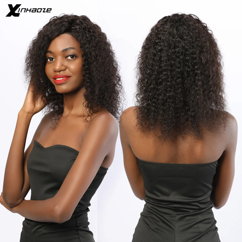 150% плотность человеческие волосы на кружеве парики Кудрявые бразильские remy