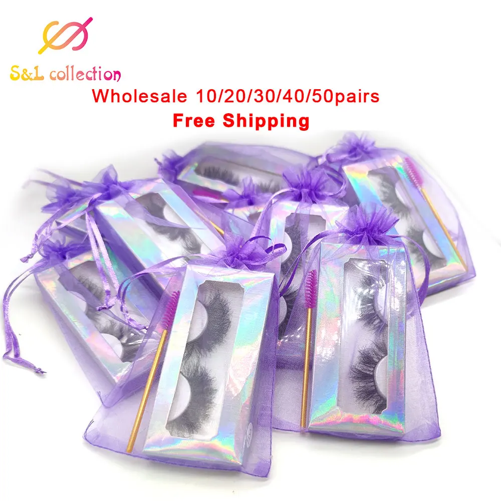 Eye Lashes Wholesale 5/30/50/100pcs 6D Mink Lashes Natural False Eyelashes Long Set Faux Cils Bulk Makeup Wholesale Eyelashes