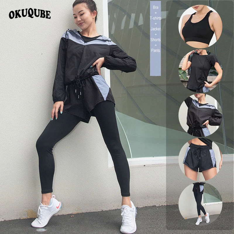 Женская спортивная одежда дышащий комплект для йоги спортивный костюм с