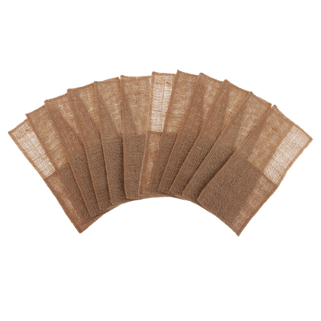 12 шт. в упаковке натуральные декорированном мешковиной горшке держатели для