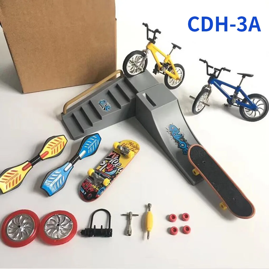 1Set Mini Scooter Toy Kit Two Wheel Children's Educational Toys Finger Bike Fingerboard Skateboard Color Random | Игрушки и хобби