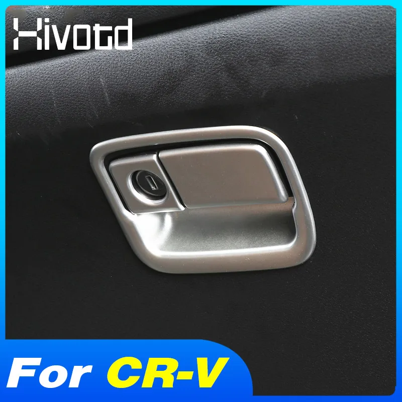 

Hivotd наклейка для отделки автомобиля, ручка с блестками, декоративная накладка, аксессуары для интерьера Хонда коробка для хранения деталей ...