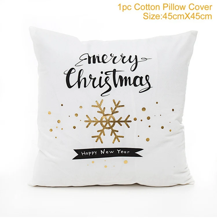Cushion cover 7 Navidad Рождественский чехол для подушки с рождественским декором для дома рождественские украшения олень Санта Клаус счастливый год - Цвет: Cushion cover 7