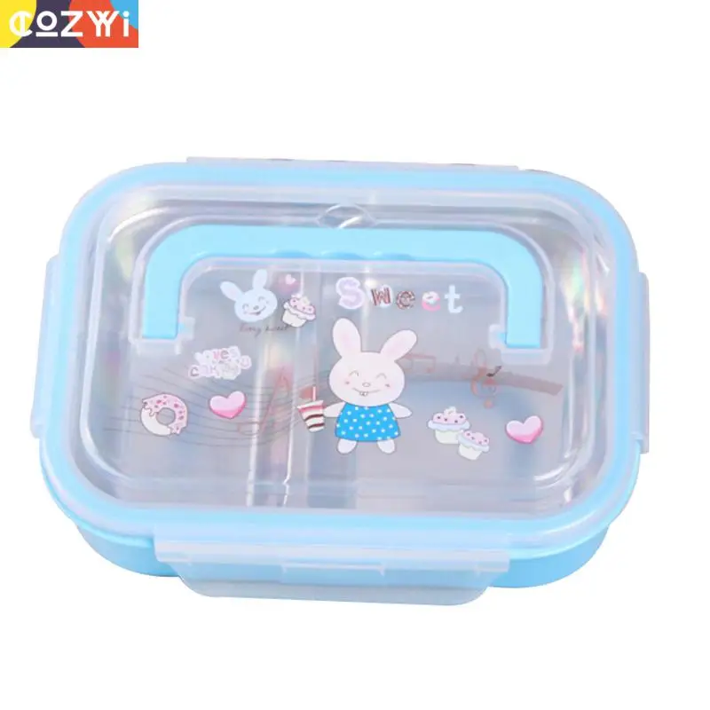 Anti-scald Stainless Steel Lunchbox Student Children Compartments Bento Box Portable Handle Design Lunch | Дом и сад