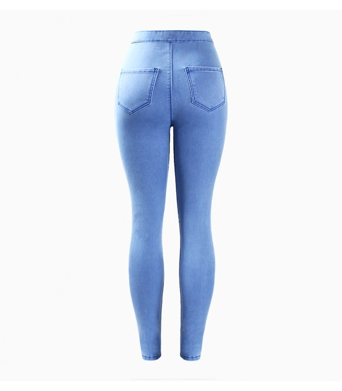 2042 Youaxon женские Стрейчевые рваные джинсы с высокой талией и коленями, облегающие джинсы, женские брюки