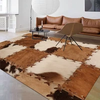 imitation cowhide animal leather zebra floor mat living room bedroom end table piano drum kit carpet mat