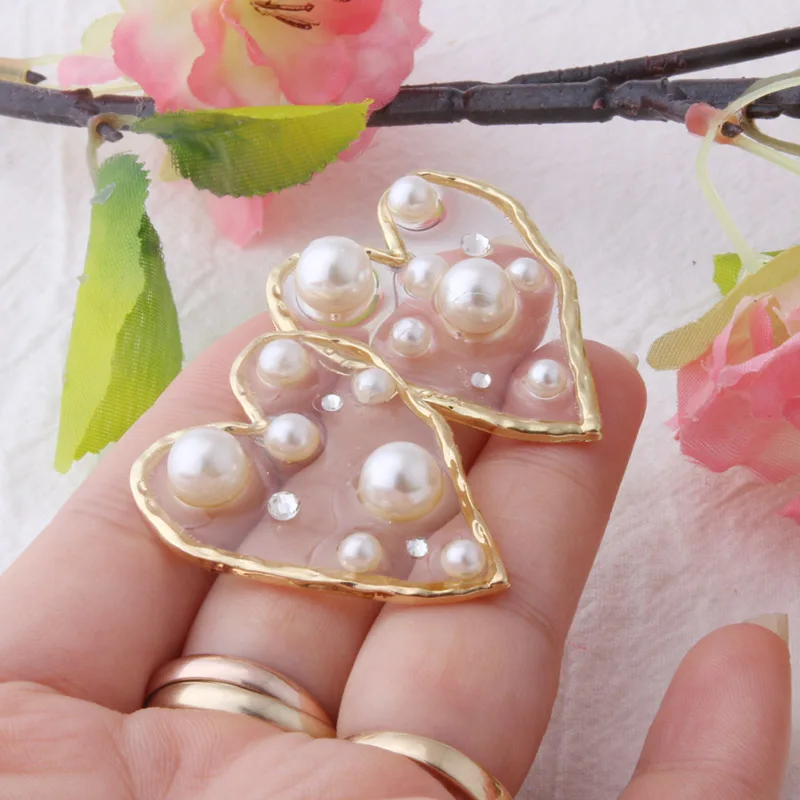 NeeFuWoFu серьги в виде сердца звезды натуральный жемчуг модные капли для ушей Прямая