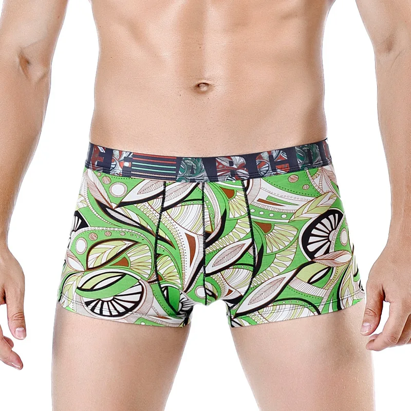 Боксеры мужские с мультяшным принтом пикантное нижнее белье удобные дышащие