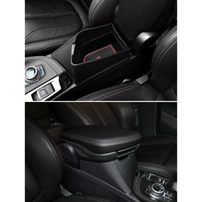 Для BMW X1 X2 F47 F48 2016 2020 центральный подлокотник консоли коробка для хранения кожаный