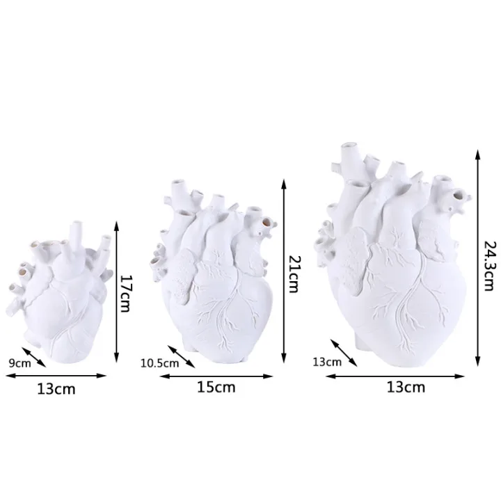 Анатомическая ваза для цветов в форме сердца художественные вазы скандинавском