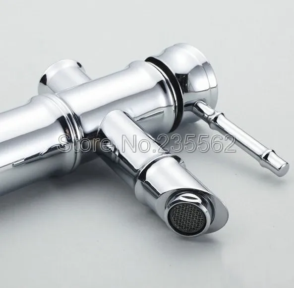 Полированный хромированный однорычажный смеситель с одним отверстием для