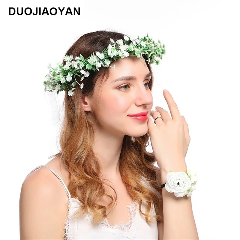 Новая богемная имитация более деликатного и очаровательного цветочного венка