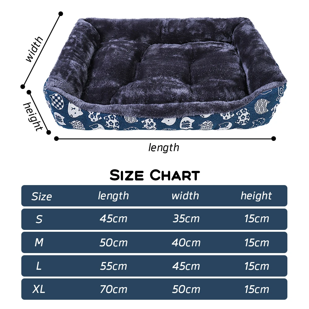 

2021 New Dog Beds for large dogs Washable Warm Cozy Dog House Sofa Soft Fleece Nest Waterproof Pet Cat Mat Cushion Dogs Supplies