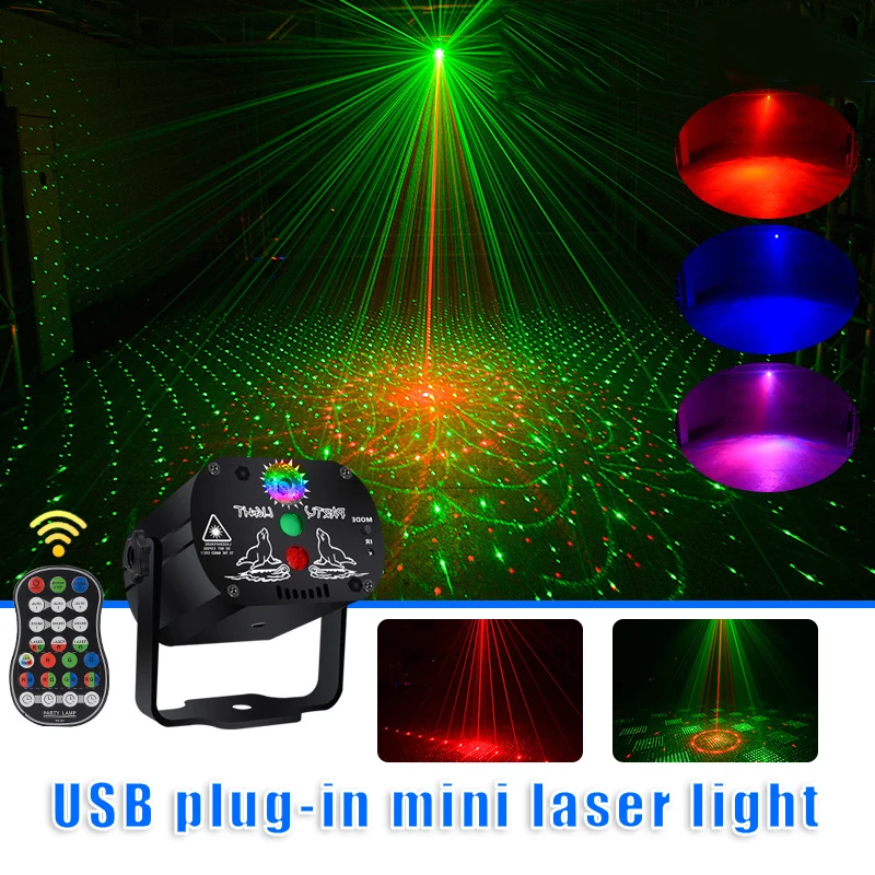 

Portable Laser Show Projector Dozen of Different Laser Patterns Making Your Party Full of Funny USB Charging HB88