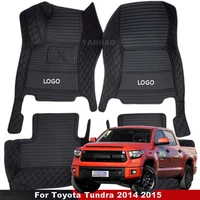 car floor mats for toyota tundra 2014 2015 artificial leather styling accessory rugs waterproof carpet car mats
