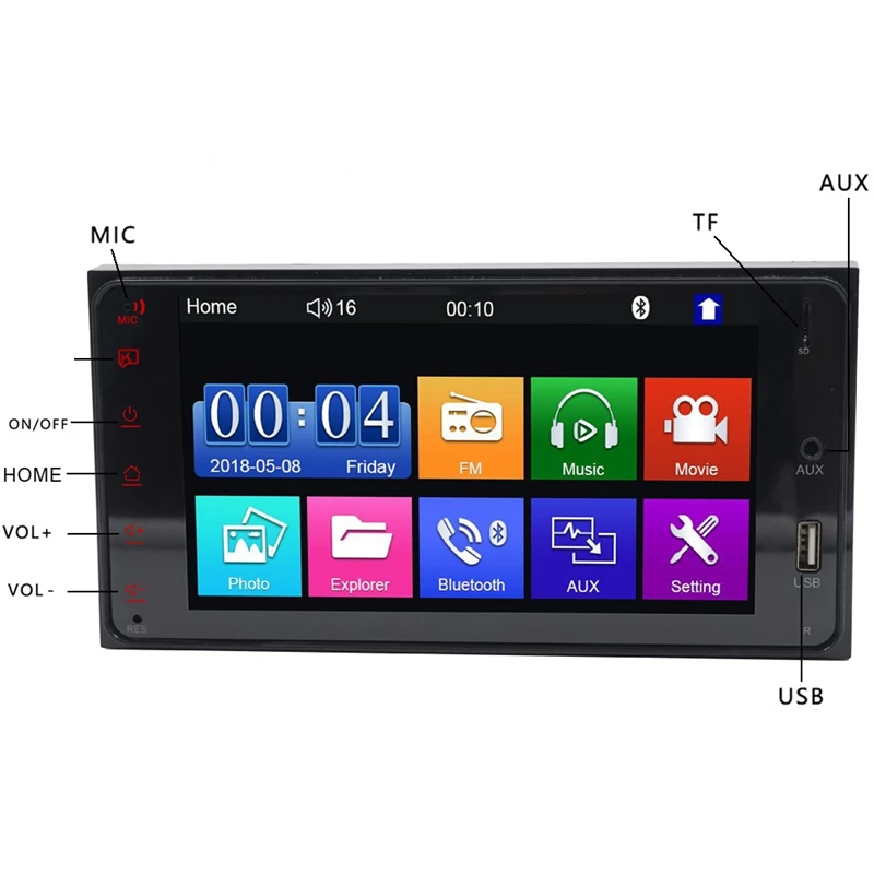 7-дюймовый HD сенсорный экран GPS USB AUX Bluetooth MP5 плеер подходит для Toyota Corolla |