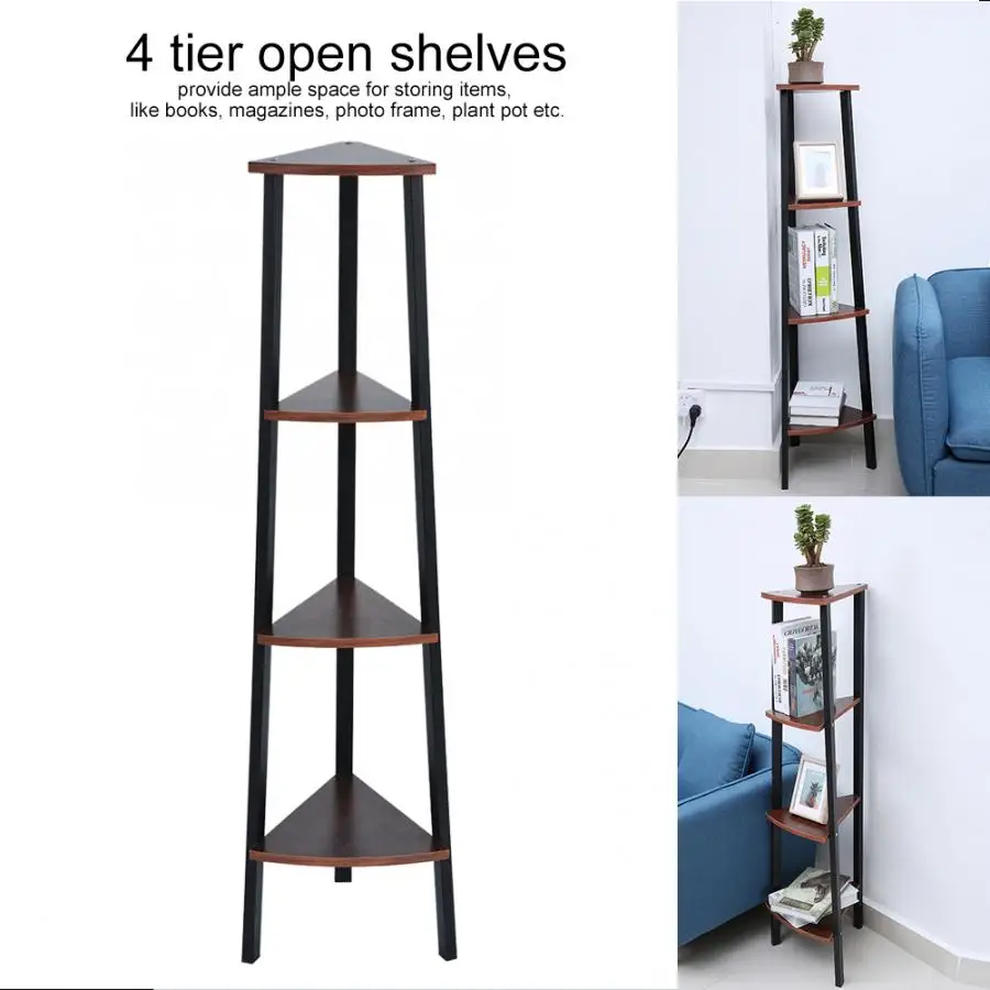 4 яруса угловая полка стойка дисплей мебель хранения Органайзер для домашнего