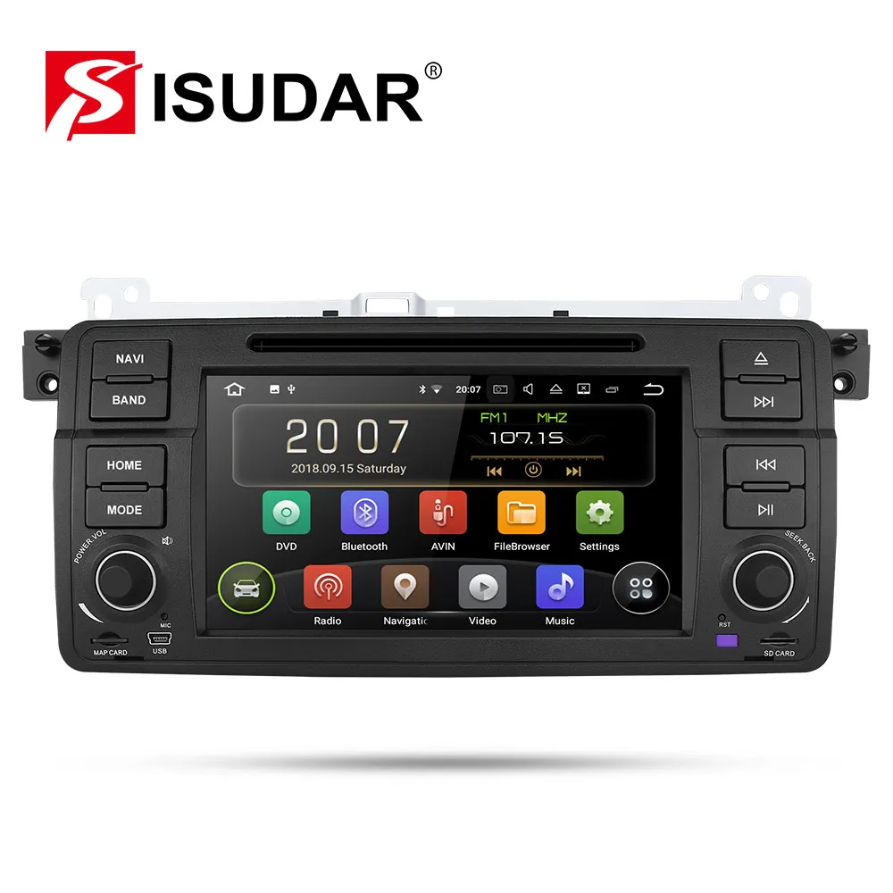 Isudar Автомобильный мультимедийный плеер Android 9 1 Din dvd для BMW/E46/M3/MG/ZT/Rover 75/320/318/325