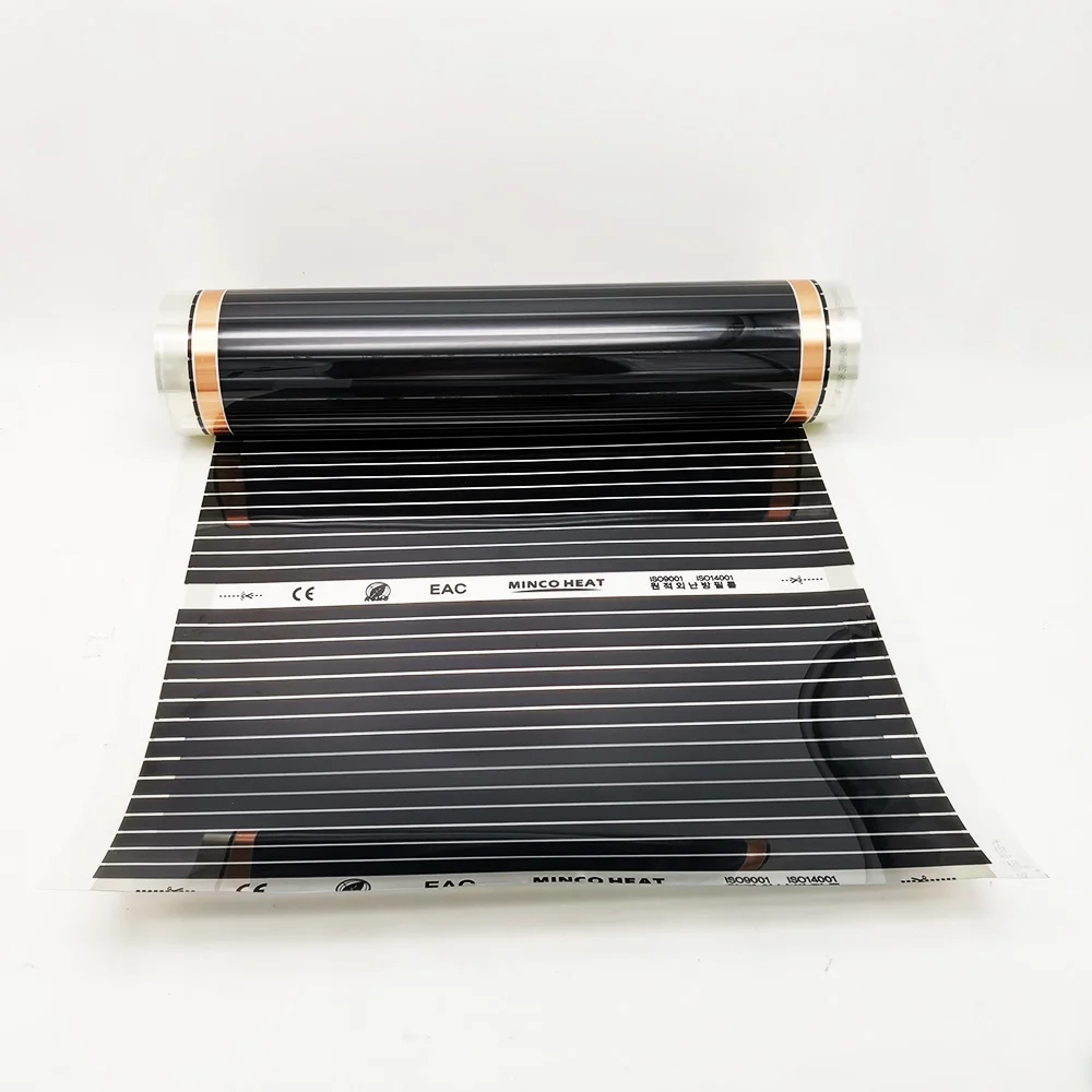 MINCO HEAT 50 см x 10 М Инфракрасный углеродный теплый напольный коврик 220 Вт/м2 комплект