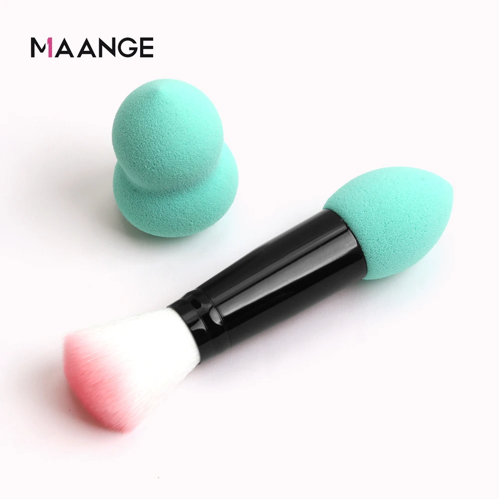 MAANGE 2 шт. набор нейлоновых кистей для макияжа с двойной головкой Губка из