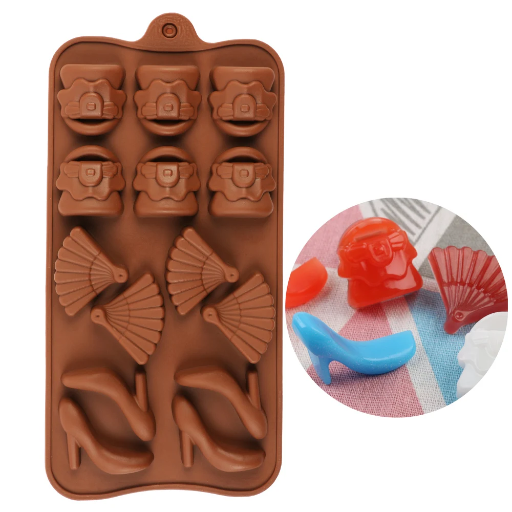 

Silicone Chocolate Mold High Heels Bag Silicone Chocolate Cake Soap Mold Baking Ice Tray Mould Cake Tools 2020 NEW