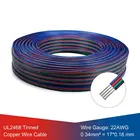 22AWG светодиодный ленточный кабельный разъем провода 4 Pin Луженая Медный провод Соединительный кабель с разъемом кабеля для 3528 2835 5050 RGB светодиодный Светодиодная лента Led освещение UL2468