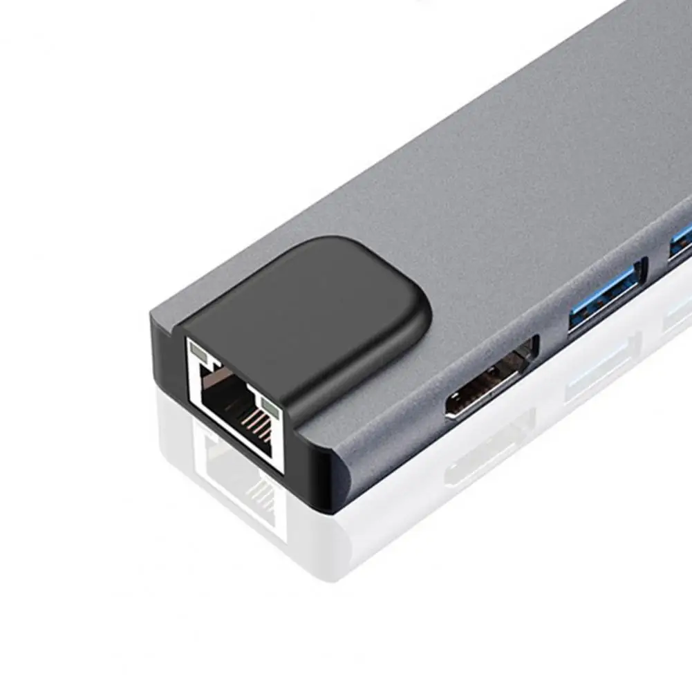 

Portable 5-in-1 Gigabit Ethernet Lan RJ45 Type-C Hub to HDMI4K USB 3.0 PD USB-C Docking Station USB Adapter