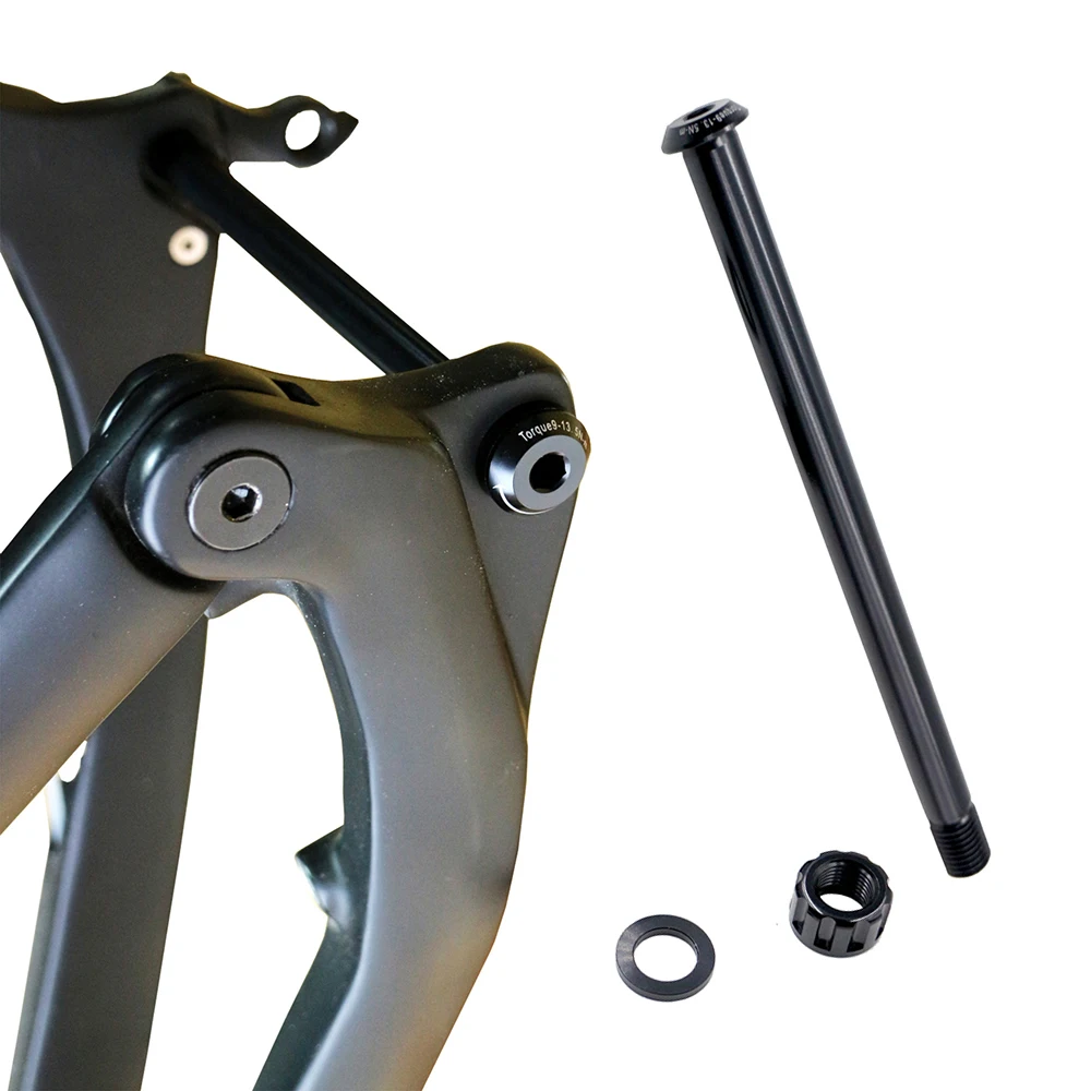 

Mountain Bike Bicycle Frame Rear Thru Axle 148/142x12mm Hub Lock Rod W/ Nut Bike Thru Axle Aluminum Alloy Bicycle Accessories