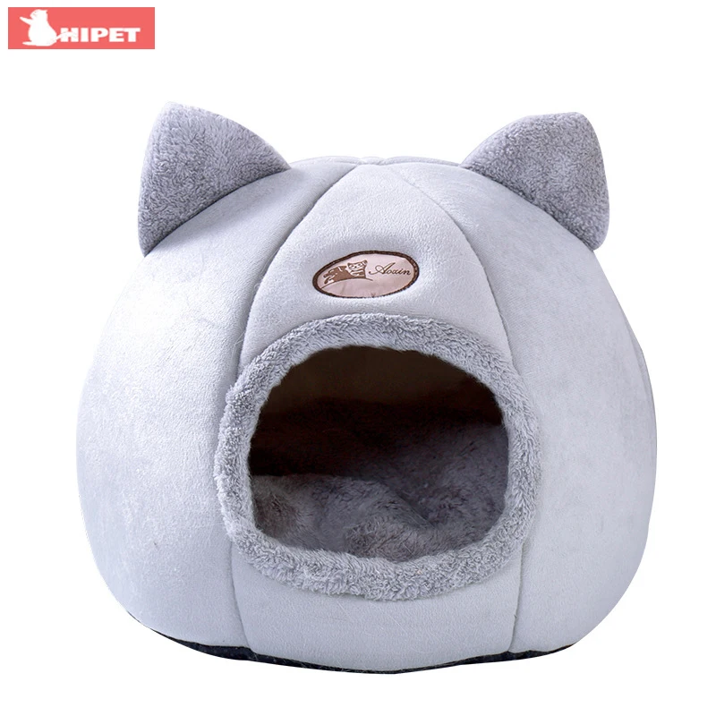 Зимние CatHouse кровать питомник теплый хлопчатобумажный складывается Нескользящая